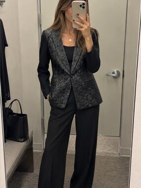 Tinley Road Quilted Black Women's Blazer Jacket